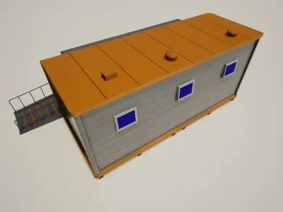 Korean Hanriver toilet 01 Low-poly 3D model