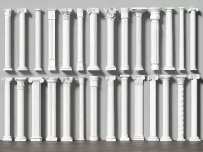 European-style Roman column 3D model