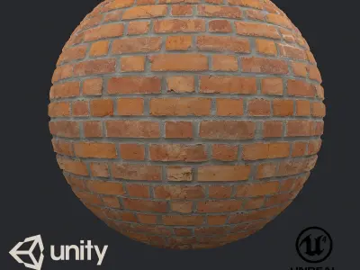 Wall Bricks - PBR - Game Ready - Tile Texture Low-poly 3D model
