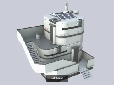 Scifi house collection 3D Model Pack