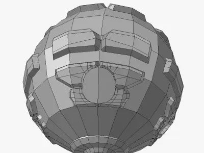Sci-fi grenade-mine low poly Low-poly 3D model