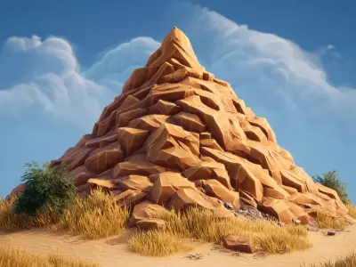 Stylized Sandpiles 3D model