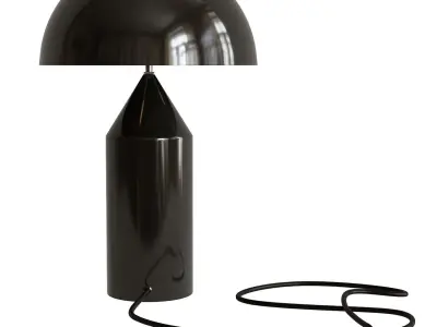 Mid Century Mushroom Table Lamp 3D model
