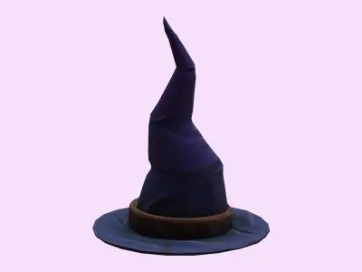 Wizard Hat Low-poly 3D model