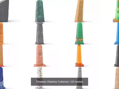Timeless Obelisks Collection 3D Model Pack