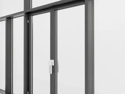 Panoramic glazing Stained glass 27 Low-poly 3D model