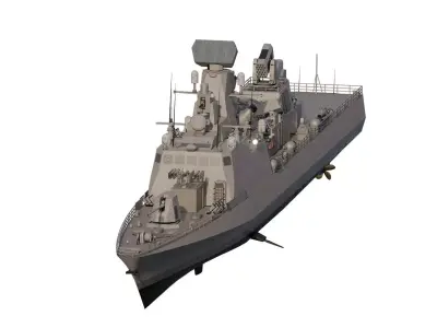 Guided missile navy corvette 3D model
