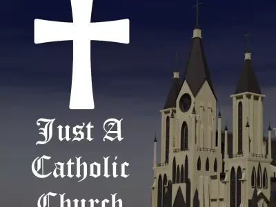 Gothic Style Church Low-poly 3D model