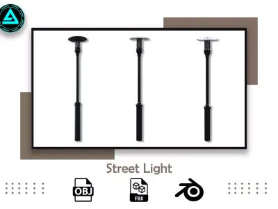 Street Light Low-poly 3D model