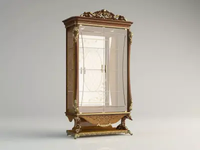cabinet with glass doors 3D model 3D model 3D model purchase