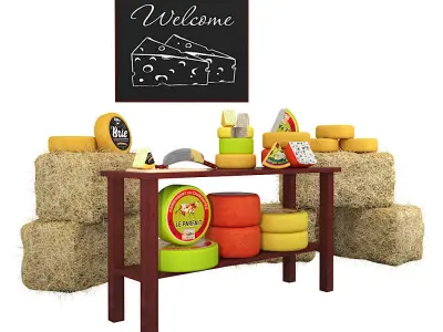 Cheese Showcase 2 3D model