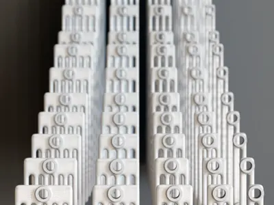 Tubular Radiators Cordivari Ardesia 3D model