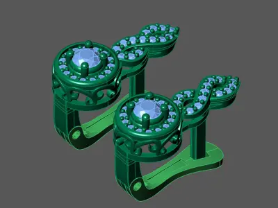 Women Earrings 3DM STL Womens Earring Renders 3D print models   3D print model