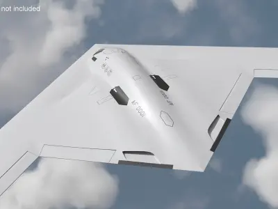  Strategic B-21 Raider Jet White Rigged for Maya 