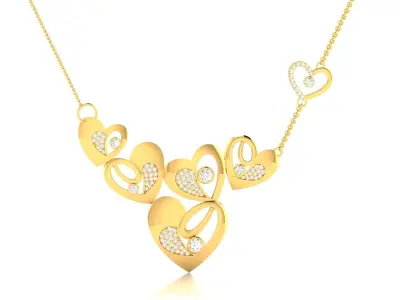 Women Heart Pendant 3DM STL OBJ FBX Render Details 3D print model