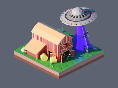 land 62A Low-poly 3D model