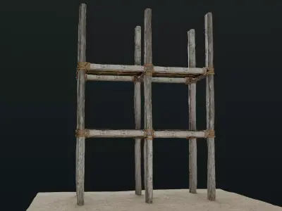Old Scaffolding Low-poly 3D model