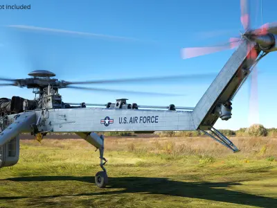  Sikorsky CH-54 Tarhe Helicopter Rigged 