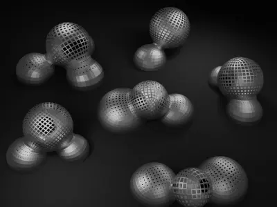  Simple Universal Organic Blob Sculptures Pack Low-poly 3D Low-poly 3D model