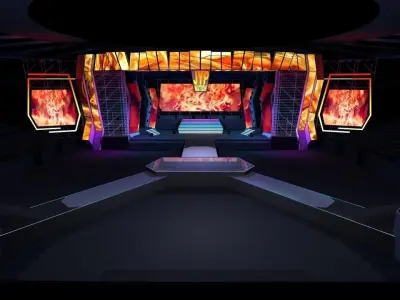 Concert stage design 3D model