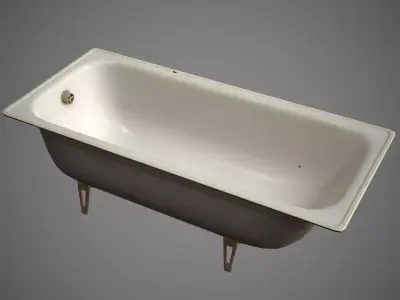 Bath Old Retro Low-poly 3D model