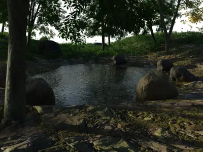 Forest Scene Low-poly 3D model purchase