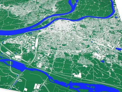 Cityscape Avignon France 3D model