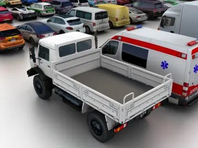  Low Poly City Vehicles v.02 