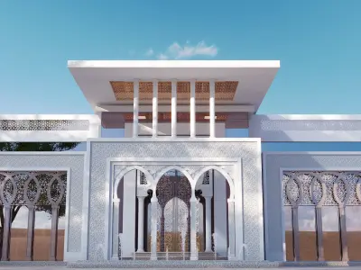 Islamic moslem teahouse 3D model