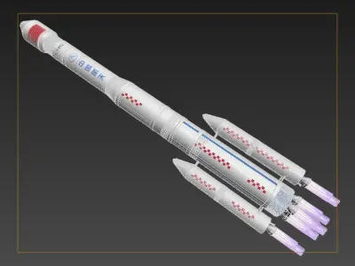 china shenzhou rocket capsule spacecraft 3D model