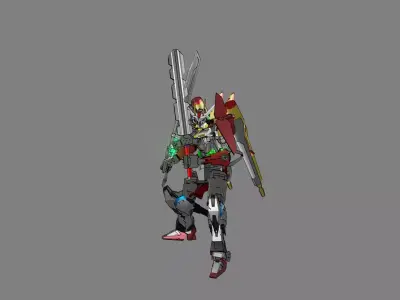 Attacker Gundam 14 3D model