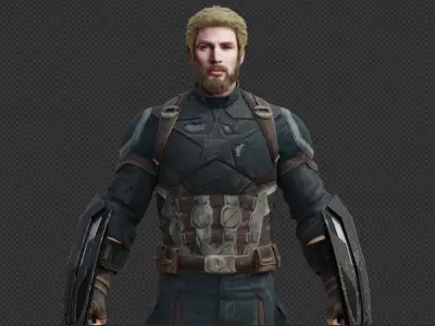 Captain America - Nomad -Steve Rogers from Avengers Infinity War 3D model