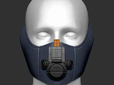 gas mask helmet scifi high poly sculpt 3d printable  3D model