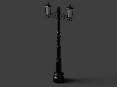 street light Low-poly 3D model 48