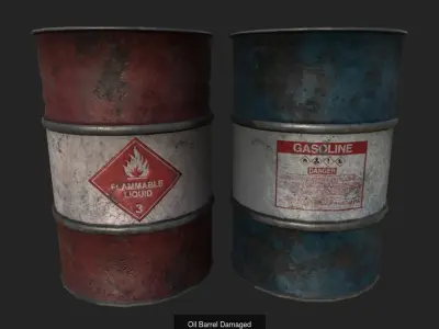 Collection N1 old water tower with barrel on top 3D Model Pack