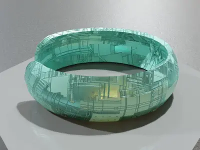 Low Poly Sci-Fi Bracelet Padme Low-poly 3D model