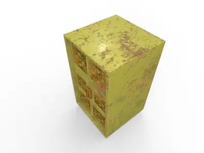 Old Modern Furniture 3D Model Terror Low-poly 3D model 11