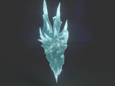 Low poly Sharp Ice Modular 210916 Low-poly 3D model