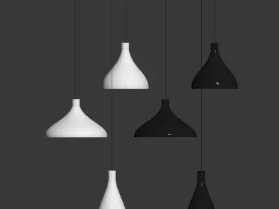 Swell Chandelier 3 Black and White Pablodesigns 3D model