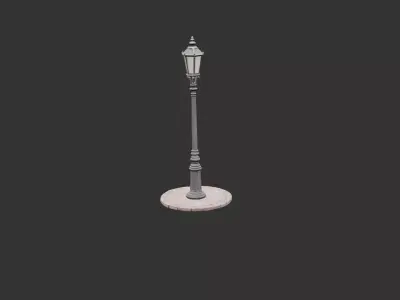 Victorian Street Lamp Low-poly 3D model