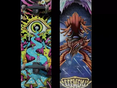 Skateboard Model Free 3D model