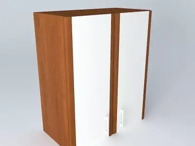 Cabinets wooden cabinet with two doors Free 3D model