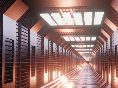 Sci-Fi Hallway 3D model