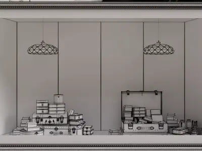 Luxury goods display Low-poly 3D model