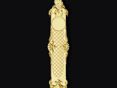 carved wall clock 3D model