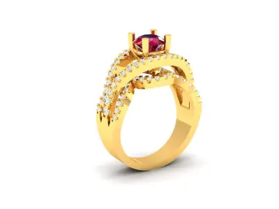 Women ring 3dm stl fbx obj render details 3D print model 3