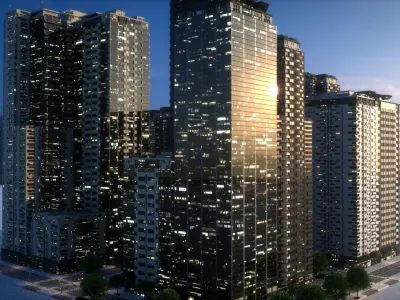 City Block Type B28 3D model