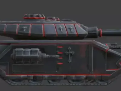 Gothic Occult Battle Tank 3D Model Low-poly 3D model