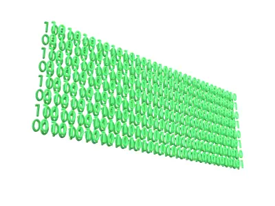 Binary 3D Style Background V2 001 3D model