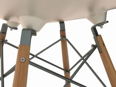 Modern Eames Plastic Chair Low-poly 3D model